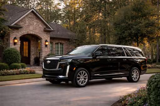 Client relaxing during chauffeur ride