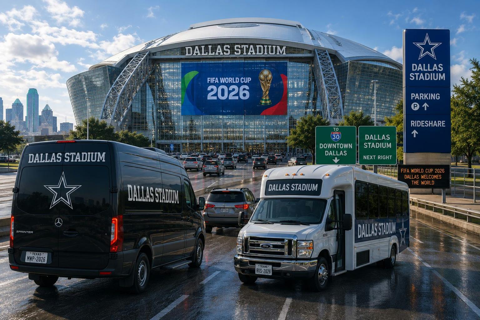 Dallas Stadium World Cup 2026 Group Transportation with SUVs & Vans