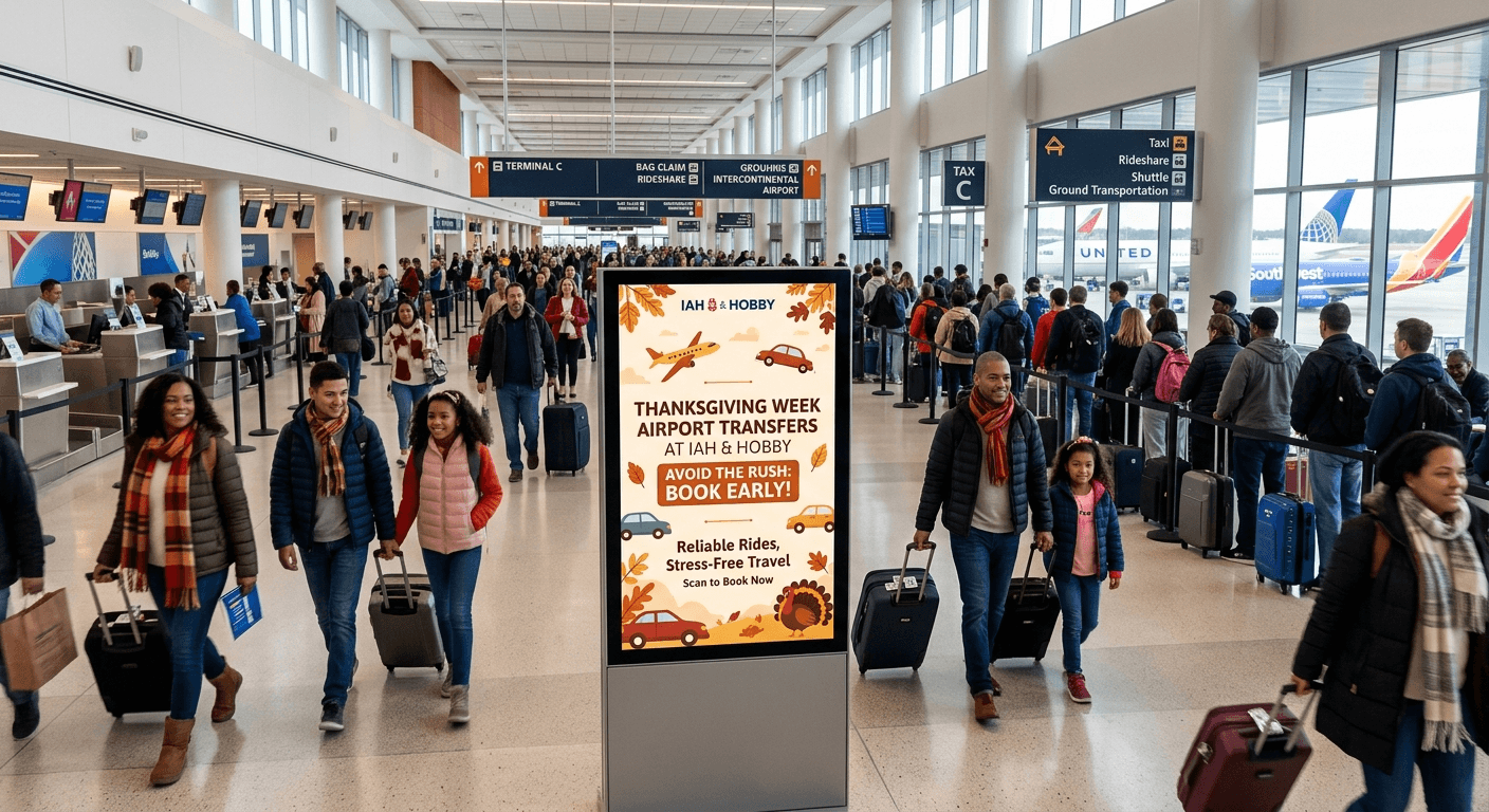 Thanksgiving airport transfers Houston